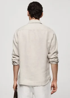 MANGO Koszule*Koszula classic fit z 100% lnu