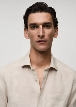 MANGO Koszule*Koszula classic fit z 100% lnu