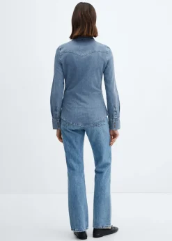 MANGO Koszule I Bluzki*Koszula dżinsowa z kieszeniami