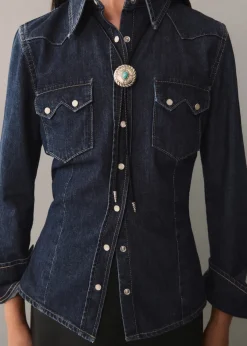 MANGO Koszule I Bluzki*Koszula dżinsowa z kieszeniami