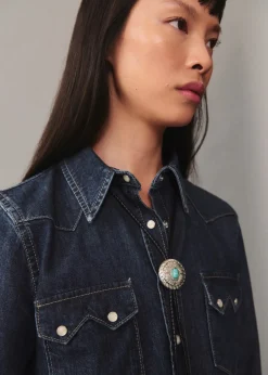 MANGO Koszule I Bluzki*Koszula dżinsowa z kieszeniami