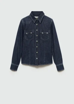 MANGO Koszule I Bluzki*Koszula dżinsowa z kieszeniami