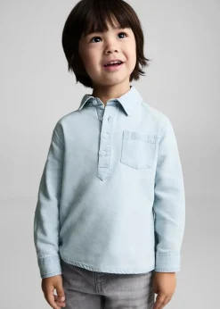 Dzieci MANGO Koszule*Koszula dżinsowa z kieszenią