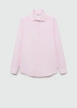 MANGO Koszule|Koszule*Koszula garniturowa slim fit z diagonalu w mikropaski