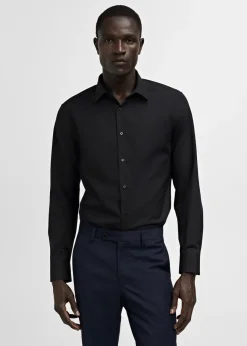 MANGO Koszule|Koszule*Koszula garniturowa slim fit z bawełnianej popeliny