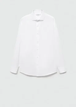 MANGO Koszule|Koszule*Koszula garniturowa slim fit z bawełny z teksturą