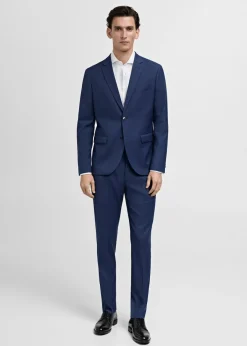 MANGO Koszule|Koszule*Koszula garniturowa slim fit z diagonalu ze spinkami w mankietach