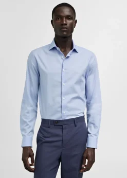 MANGO Koszule|Koszule*Koszula garniturowa slim fit z diagonalu z drobnym wzorem