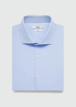 MANGO Koszule|Koszule*Koszula garniturowa slim fit z diagonalu z drobnym wzorem