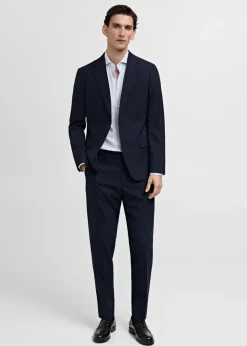 MANGO Koszule|Koszule*Koszula garniturowa slim fit z diagonalu z drobnym wzorem