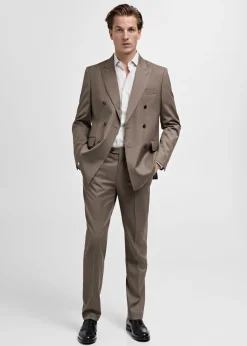 MANGO Koszule|Koszule*Koszula garniturowa z 100% bawełny w paski