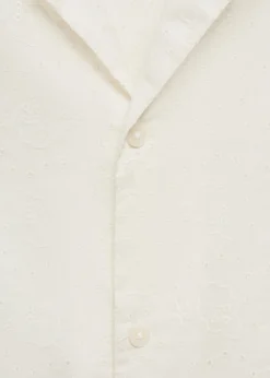 MANGO Koszule*Koszula haftowana relaxed fit z 100% bawełny