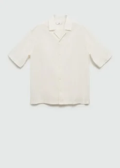 MANGO Koszule*Koszula haftowana relaxed fit z 100% bawełny