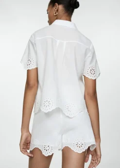 MANGO Koszule I Bluzki*Koszula haftowana z ażurowym motywem