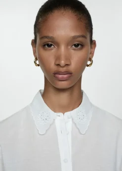 MANGO Koszule I Bluzki*Koszula haftowana z ażurowym motywem