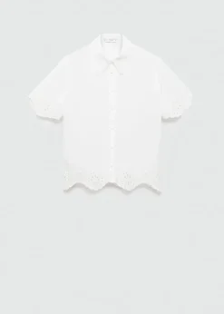 MANGO Koszule I Bluzki*Koszula haftowana z ażurowym motywem