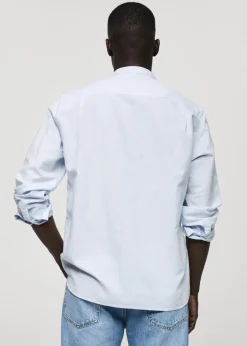 MANGO Koszule*Koszula lniana classic fit ze stójką