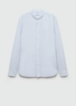 MANGO Koszule*Koszula lniana classic fit ze stójką