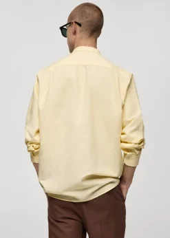 MANGO Koszule*Koszula lniana classic fit ze stójką