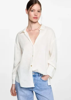 MANGO Koszule I Bluzki*Koszula lniana regular fit