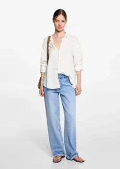 MANGO Koszule I Bluzki*Koszula lniana regular fit