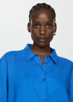 MANGO Koszule I Bluzki*Koszula lniana z krótkim rękawem