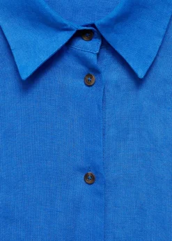 MANGO Koszule I Bluzki*Koszula lniana z krótkim rękawem