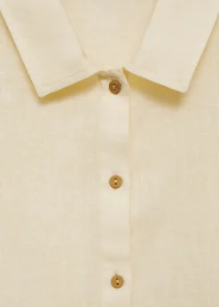 MANGO Koszule I Bluzki*Koszula lniana z krótkim rękawem