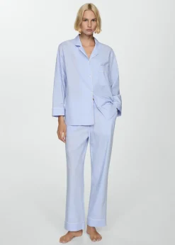 MANGO Piżamy|Piżamy*Koszula od piżamy z kontrastowymi lamówkami