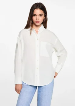 MANGO Koszule I Bluzki*Koszula oversize w pasy