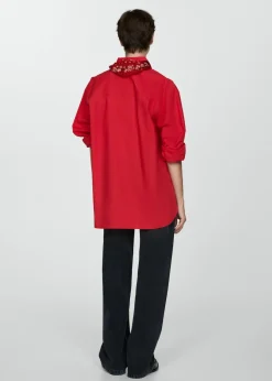 MANGO Koszule I Bluzki*Koszula oversize z kieszenią