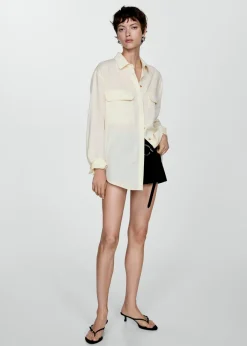 MANGO Koszule I Bluzki*Koszula oversize z lyocellu