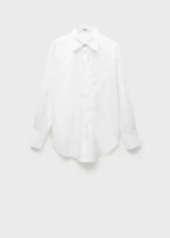 MANGO Koszule I Bluzki*Koszula oversize z popeliny z haftem