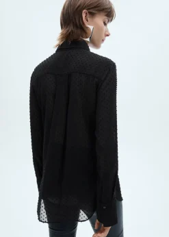 MANGO Koszule I Bluzki*Koszula plumeti z krytym zapięciem na guziki