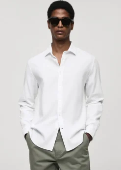 MANGO Koszule*Koszula regular fit z 100% bawełny z teksturą