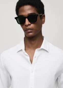 MANGO Koszule*Koszula regular fit z 100% bawełny z teksturą