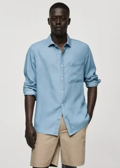 MANGO Koszule*Koszula regular fit z 100% tencelu