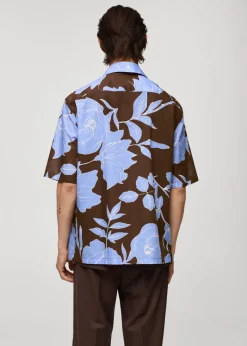 MANGO Koszule*Koszula regular fit z bawełny z nadrukiem