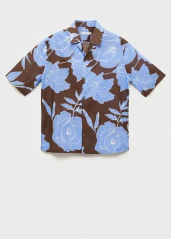 MANGO Koszule*Koszula regular fit z bawełny z nadrukiem
