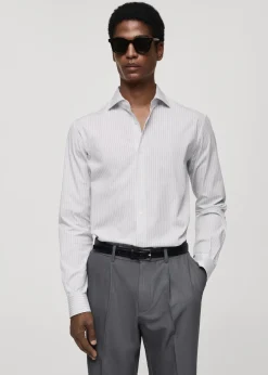 MANGO Koszule*Koszula regular fit z bawełny w paski