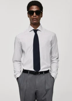 MANGO Koszule*Koszula regular fit z bawełny w paski