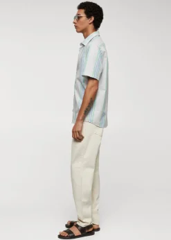 MANGO Koszule*Koszula regular fit z bawełny z nadrukiem