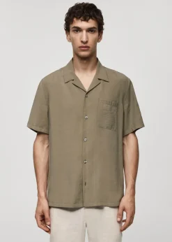 MANGO Koszule*Koszula regular fit z bawełny i modalu