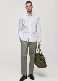 MANGO Koszule*Koszula regular fit z bawełny w paski