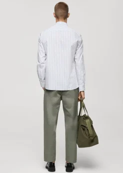 MANGO Koszule*Koszula regular fit z bawełny w paski