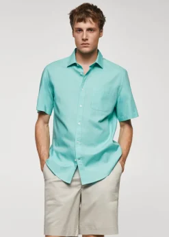 MANGO Koszule*Koszula regular fit z bawełnianej tkaniny oxford