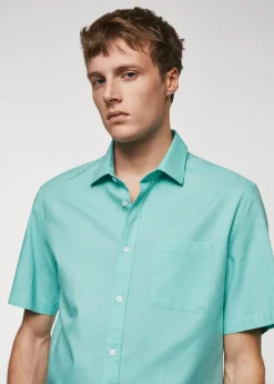 MANGO Koszule*Koszula regular fit z bawełnianej tkaniny oxford