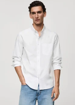 MANGO Koszule*Koszula regular fit z bawełnianej tkaniny oxford