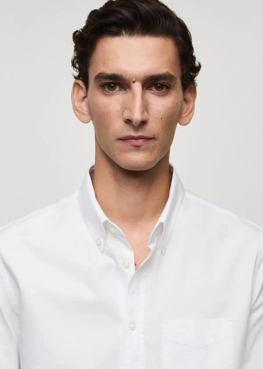 MANGO Koszule*Koszula regular fit z bawełnianej tkaniny oxford