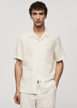 MANGO Koszule*Koszula regular fit z bawełnianej kory